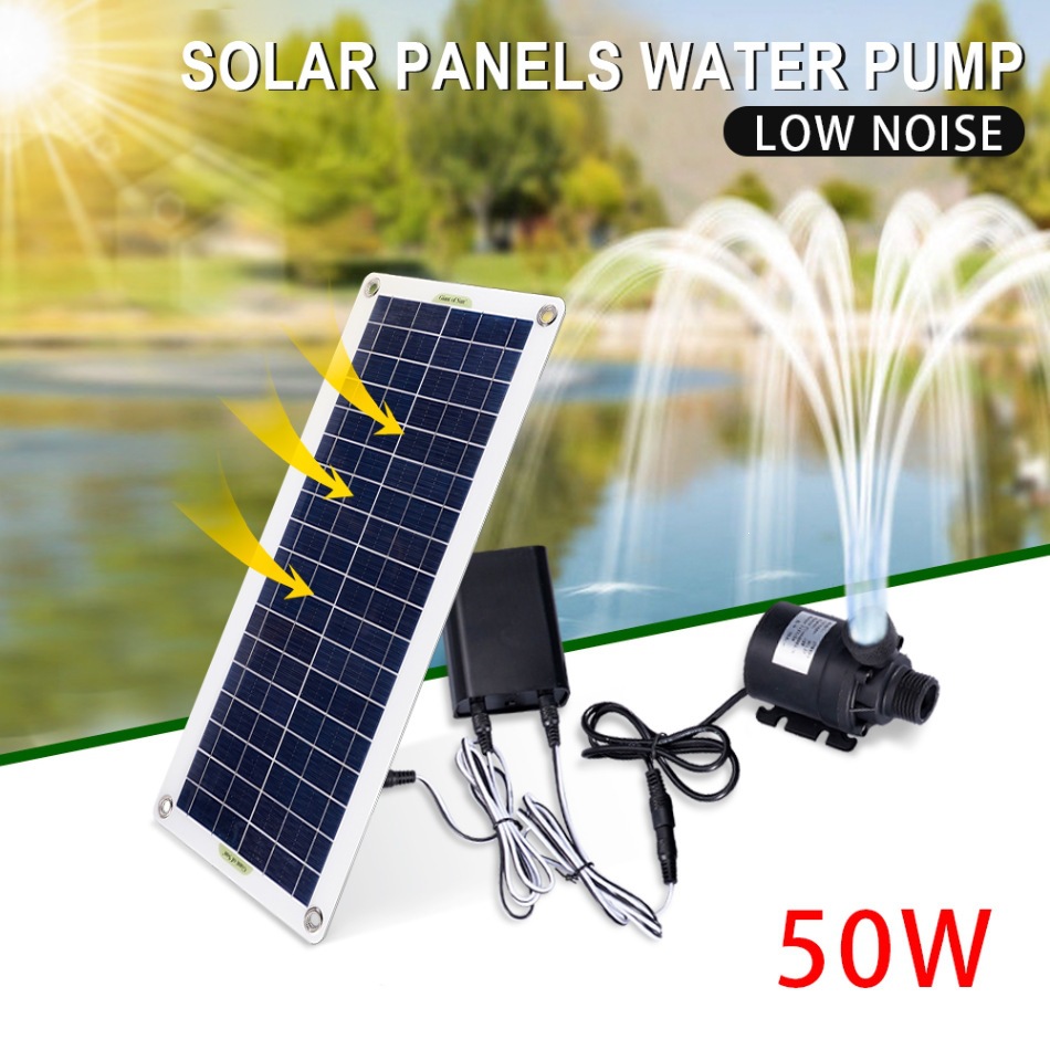 Solar Water Pump - Zestaw pompy wodnej solarnej 50W, cicha